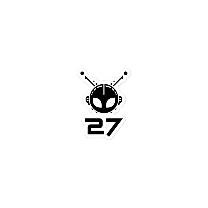 Alien 27 Signature Sticker Outer Space Cosmos Extra Terrestrial Martian Lover Namaste Yoga Zen Inspired Die-cut stickers
