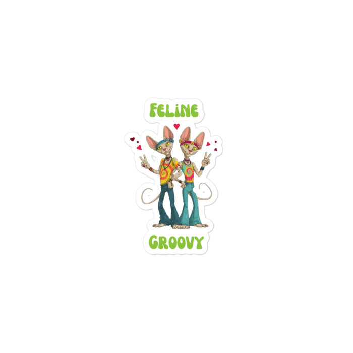Feline Groovy! Feline Alien Lovers Namaste Yoga Zen Inspired Die-cut stickers