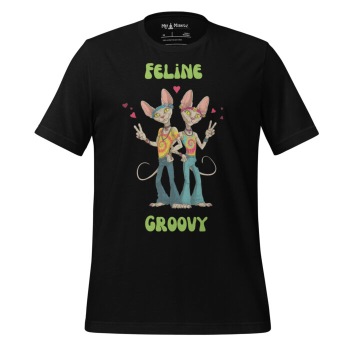 Feline Groovy! Feline Alien Lovers Namaste Yoga Zen Inspired Unisex t-shirt