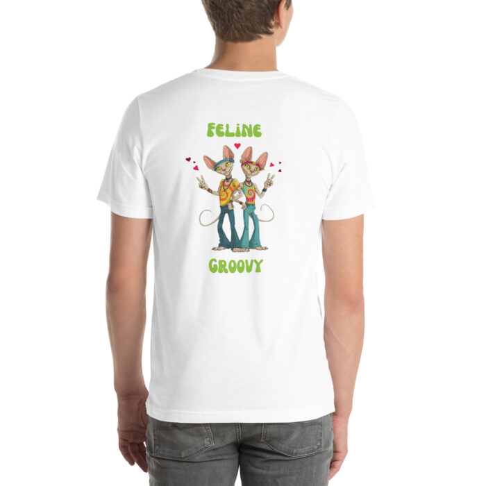 Feline Groovy! Feline Alien Lovers Namaste Yoga Zen Inspired Unisex t-shirt