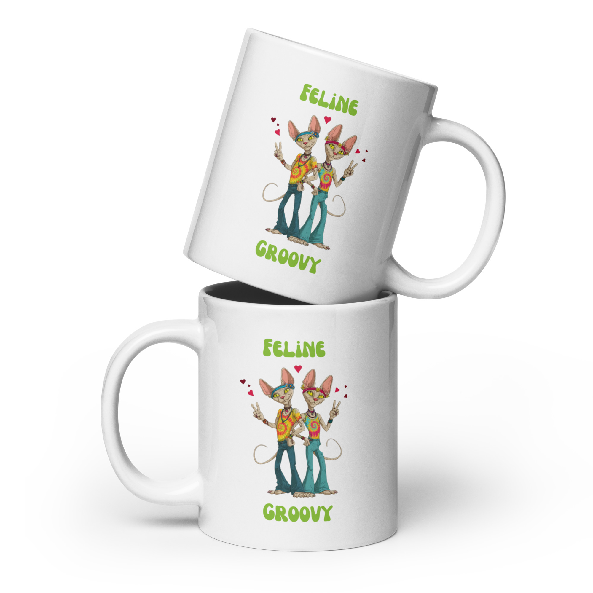 White glossy mug